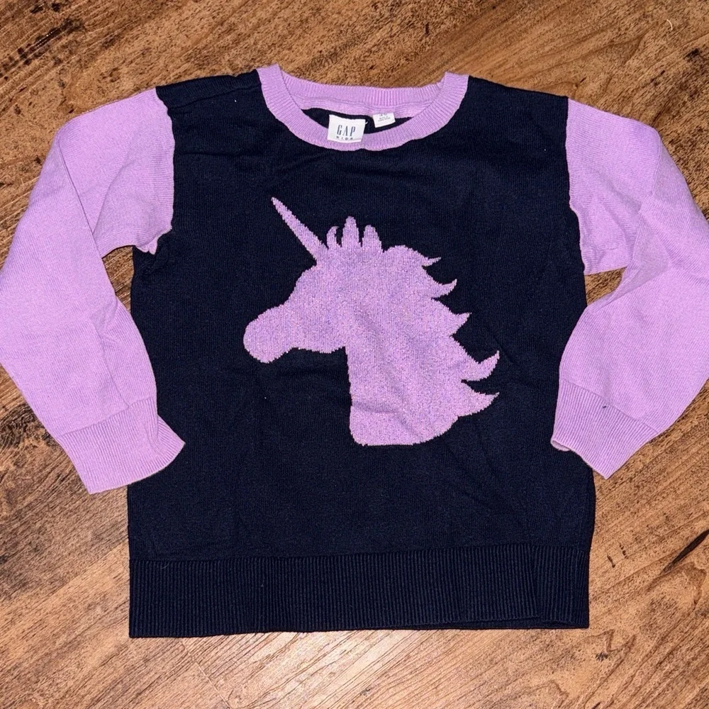Purple Unicorn Kids Sweater size 4/5